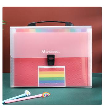 Großhandel B2B Regenbogen Mehrfach Sortiermappen Tasche